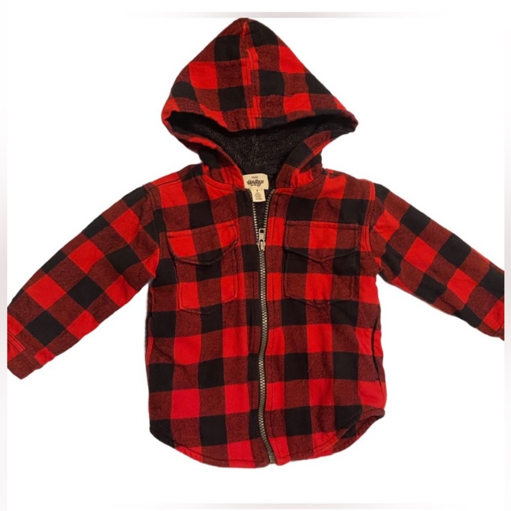 Hatley Kids Heritage Hooded Full Zip Plaid Jacket 2T